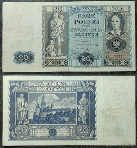 Польша 20 злотых 1936 года, BF5853393. 21.2