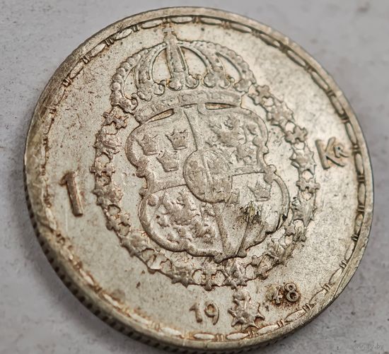 1948 год крона Швеция  серебро