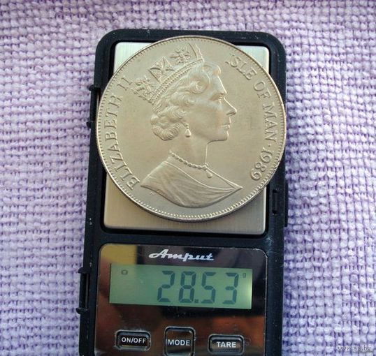 Остров Мэн 1 крона. 1989 г. Серия "Двухсотлетие парового мореходства".