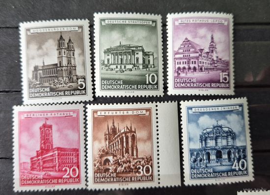 Германия, ГДР 1955 г. Mi.491-496 MNH** полная серия