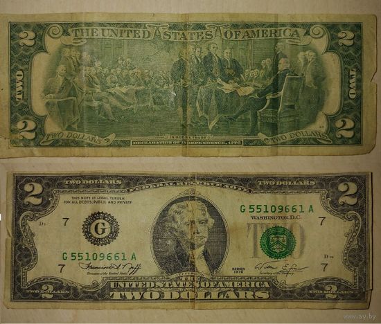 2 доллара США 1976 серия G