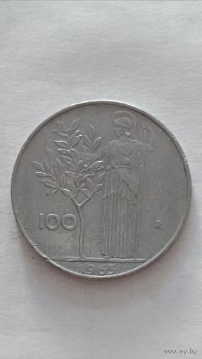 Италия. 100 лир 1965 года