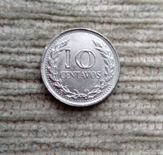 Werty71 Колумбия 10 сентаво 1972