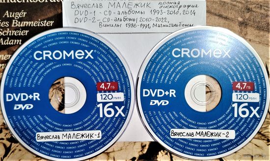 DVD MP3 Вячеслав МАЛЕЖИК полная дискография - 2 DVD