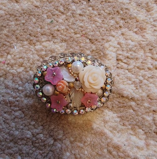 Редкая наборная брошь. Состояние люкс!