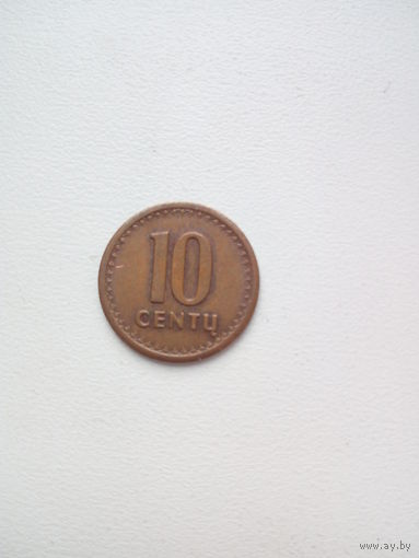 10 центов 1991 Литва бронза