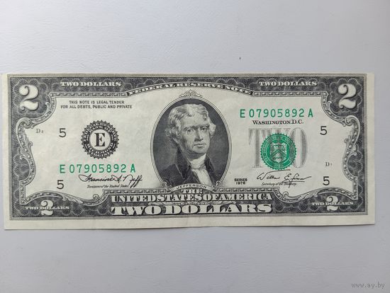 2 доллара 1976 года E