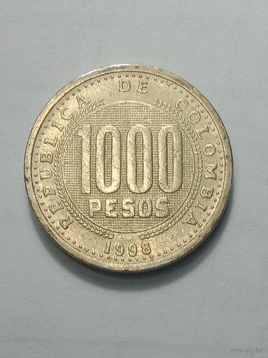 Колумбия 1000 песо 1998 года .