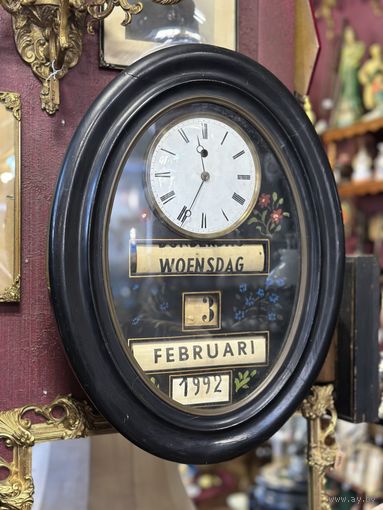 Редкие настенные часы с календарем, Европа, исправны, много лотов с рубля