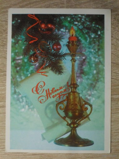 ПОДПИСАННАЯ ОТКРЫТКА СССР. "С НОВЫМ ГОДОМ". фото. И. ДЕРГИЛЕВА. 1981 год.