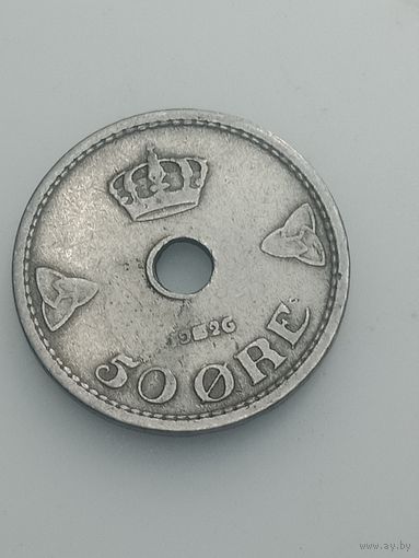 Норвегия 50 эре 1926 года .