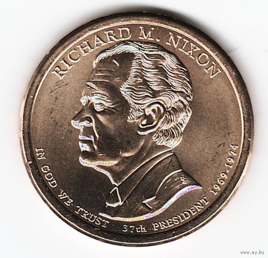 1 доллар США 2016 год 37-й Президент Ричард Никсон двор P _состояние UNC