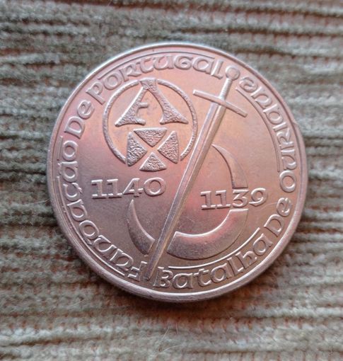 Werty71 Португалия 250 эскудо 1989 850 лет образования Португалии Меч Щит Крест
