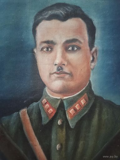 Картина "Портрет офицера РККА 1930-1940 годы " Холст, масло