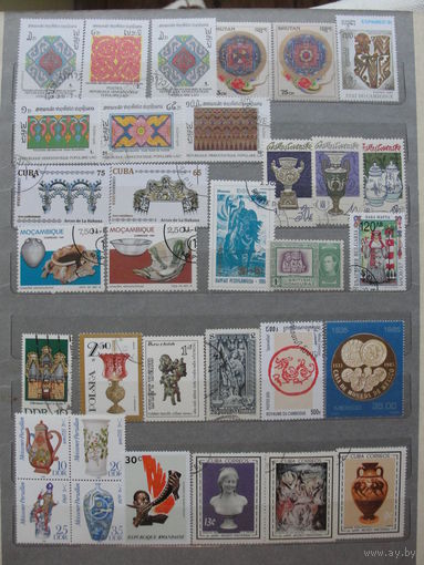 Продажа коллекции с 1 рубля! Культура и искусство на почтовых марках мира.