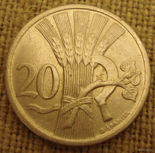 20 геллеров 1921 Чехословакия