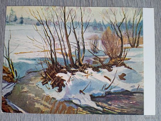 1955. Мясникова. Весенний ручей