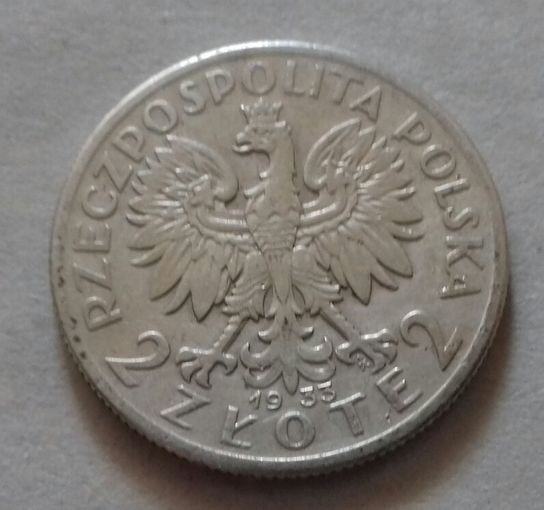 2 злотых, Польша 1933 г., Клава