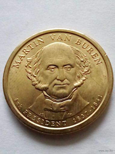 США 1 доллар 2008г 8 Президент Мартин Ван Бюрен.UNC.