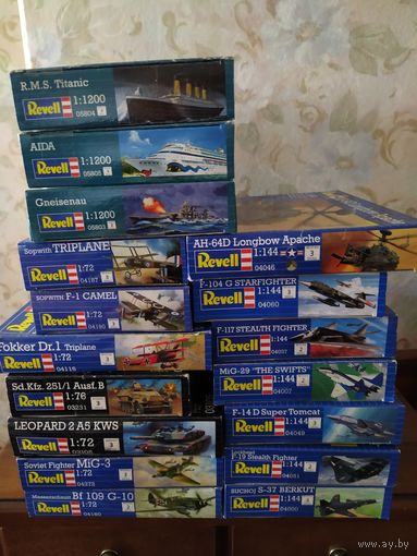 Сборные модели  Ревел одним лотом(продается лотом-21 единица)