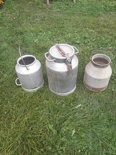 Три алюминиевых бидона