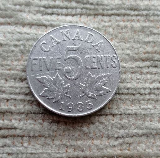 Werty71 Канада 5 центов 1935 Георг 5