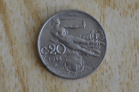 Италия 20 чентезимо 1913 с 1 руб