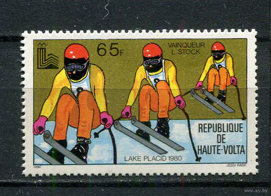 Верхняя Вольта - 1980 - Зимние олимпийские игры 65Fr - [Mi.787] - 1 марка. MNH.  (Лот 8HF)-T41P9