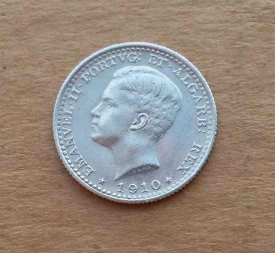 Португалия, 100 реалов 1910 г., серебро 0.835, Мануэл II (1908-1910)