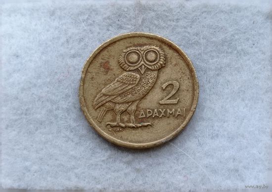 Werty71 Греция 2 драхмы 1973 Сова Филин