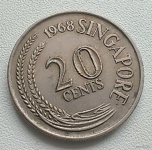 Сингапур 20 центов, 1968.  5-12-28