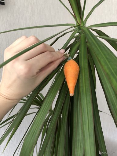 Елочная игрушка Морковка вата ссср