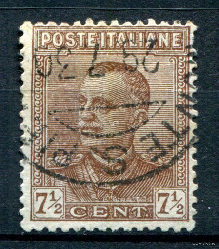 Италия (Королевство) - 1928/29г. - король Виктор Эммануил III, 7 1/2 с - 1 марка - гашёная [Mi 281]. #1-It-12-B-1