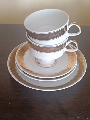 Чайная пара Waiiendorf ГДР кобальт