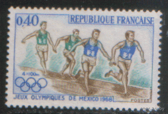 ФР. М. 1638. 1968. Олимпийские игры в Мехико. Эстафетный бег. ЧиСт.
