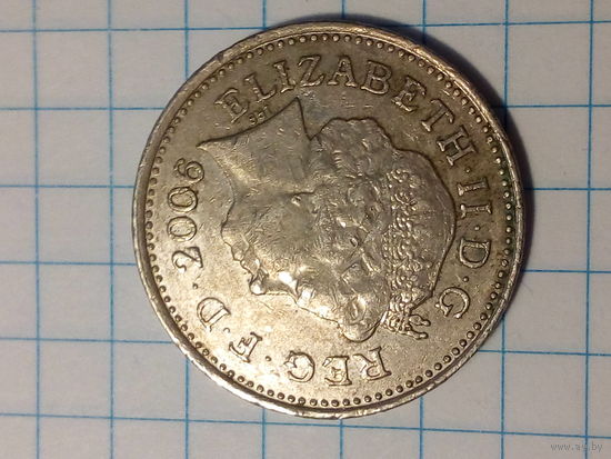 10 пенсов Великобритания 2006 год.