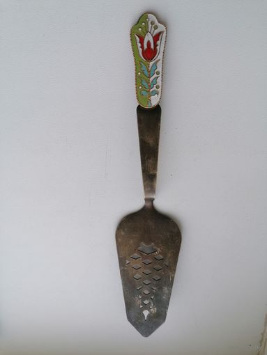 Лопатка для торта, мельхиор, эмали