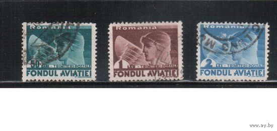 Румыния-1936(Мих.20-22) гаш.  ,  Служебные марки , Авиация,(полная серия)