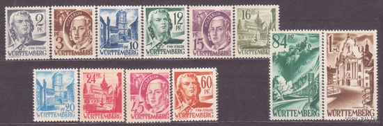 1947 ГЕРМАНИЯ, WURTTEMBERG, ФРАНЦУЗСКАЯ ЗОНА, **+* /3