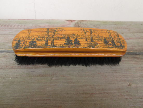 Щетка ссср Бсср,ссср для одежды, Подарочная с рисунком ,Дерево -60х,Новая.Натуральный ворс.