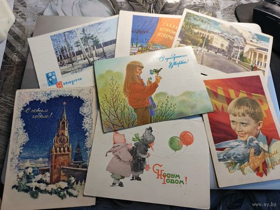 Лот старых открыток.