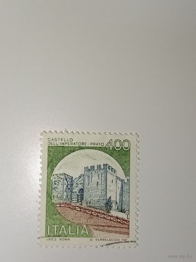 Италия 1980 с изображением замка Castello dell'Imperatore в городе Прато, Тоскана.