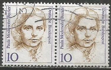 ФРГ. П.Модерсон-Беккер. Художница. 1988г. Mi# 1359. Сцепка.