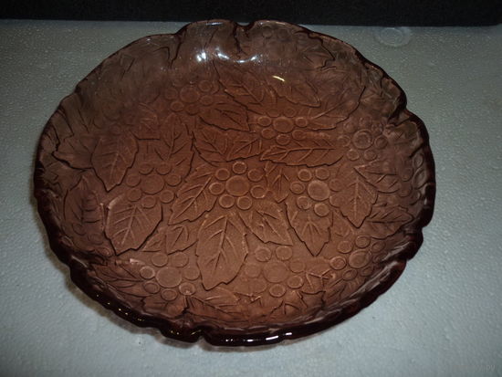 Ваза Фруктовница Салатник Нёман Цветное Стекло СССР