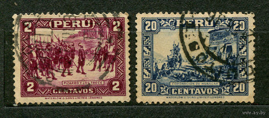Основатель Лимы конкистадор Писарро. Перу. 1935. Серия 2 марки