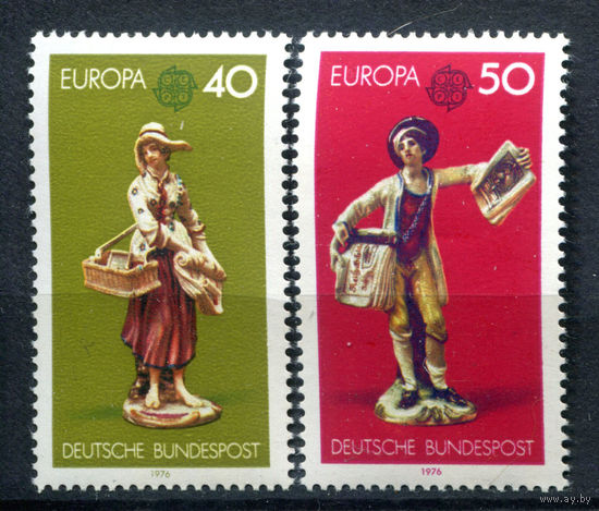 Германия (ФРГ) - 1976г. - Европа. Ремесленное искусство - полная серия, MNH, одна марка с полосами на клее [Mi 890-891] - 2 марки