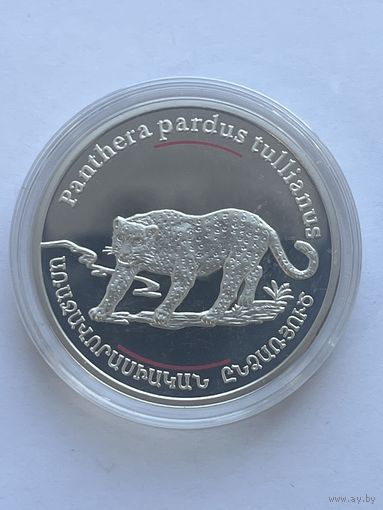 Армения 100 драмов 2007 "Красная книга - Переднеазиатский леопард"