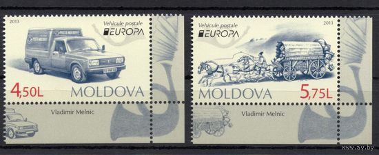 Молдова 2013. Европа СЕРТ. Почта. Транспорт. Лошади,авто 2 марки (477)