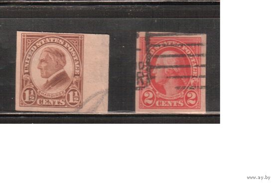 США-1923, (Скотт.576-577),  гаш. , Стандарт, Президенты,бзц
