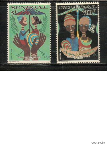 Сенегал-1990 (Мих.1091-1092) ,  ** , SOS - детская деревня(полная серия)
